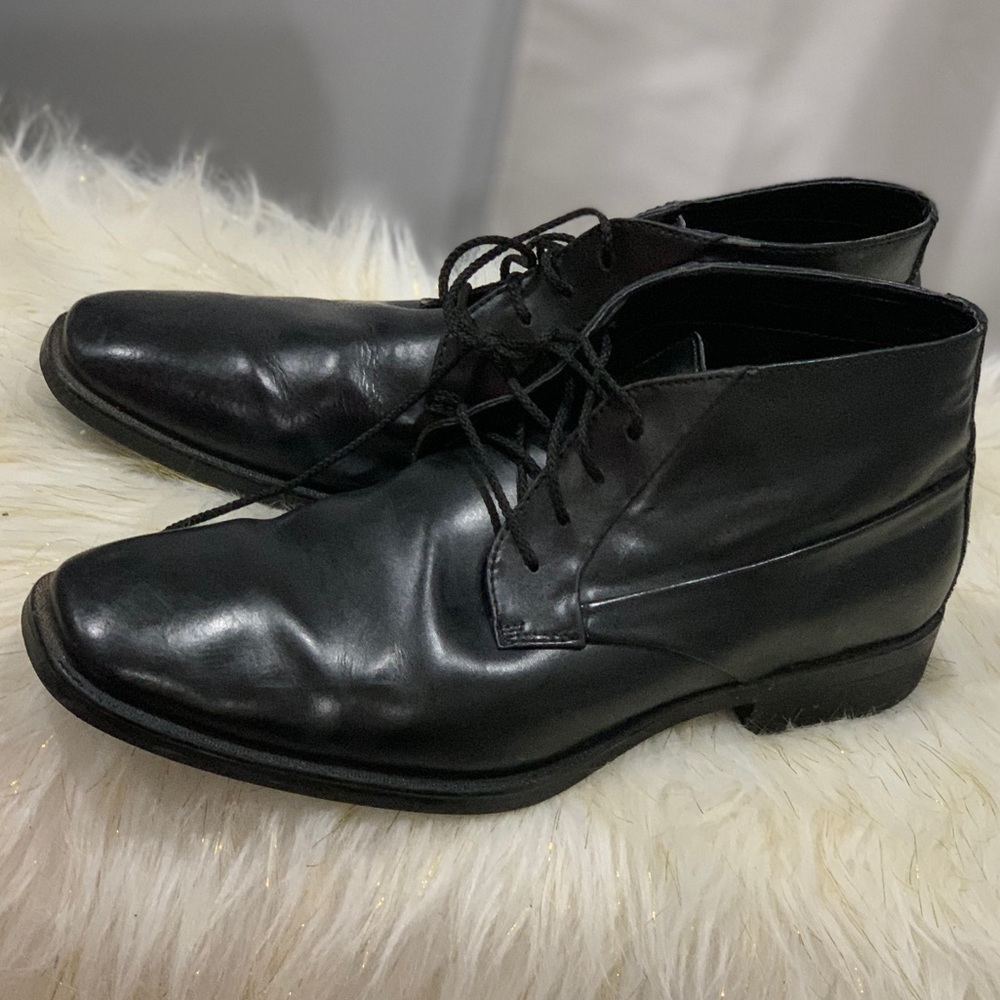 Calvin Klein Ellias black leather shoes size 10M - Picture 3 of 8
